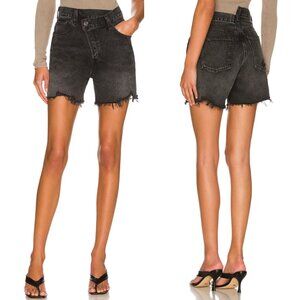 Agolde Women's Criss Cross Raw Hem Short Size 24 Hitchhike